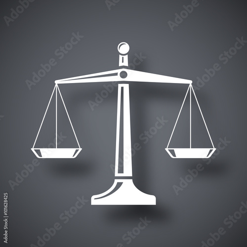 Vector scales of justice icon