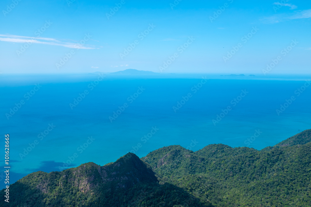 View of blue ocean