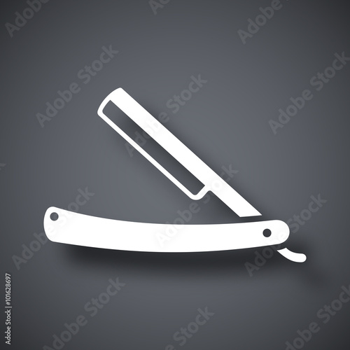 Vector straight razor icon