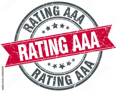 rating aaa red round grunge vintage ribbon stamp