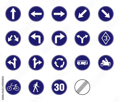 Commanded traffic sign vector icon