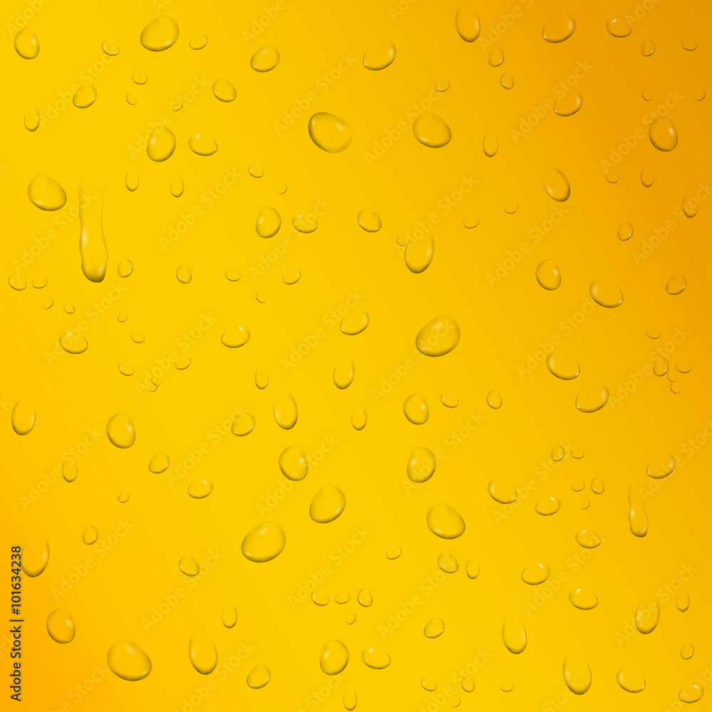 Drops on beer background. Drops on beer background.