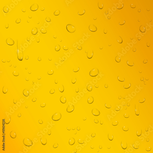Drops on beer background.