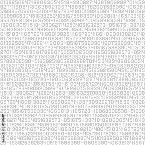 Code Screen Gray Numbers Background. Vector