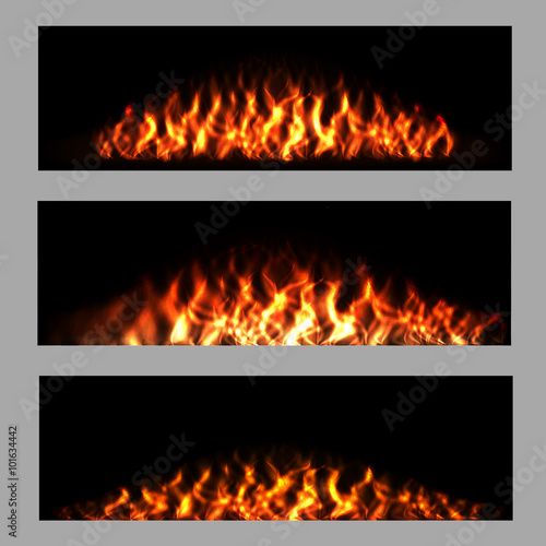 Fire Backgrounds Set