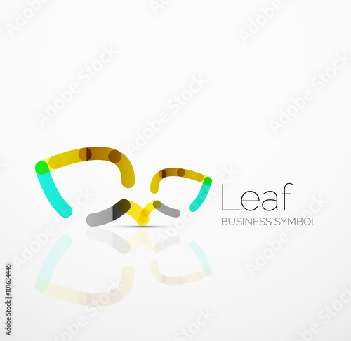 Vector abstract logo idea, eco leaf, nature plant, green concept business icon. Creative logotype design template