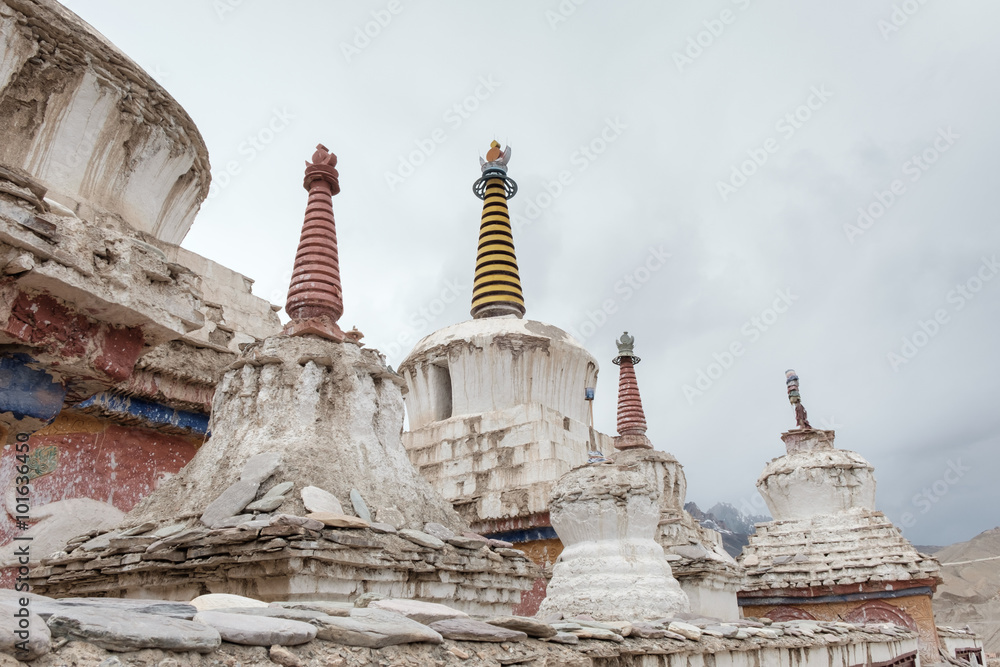 Foto stupa at Lamayuru Gompa, India