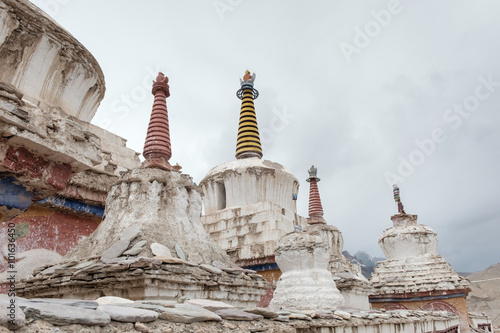 Bild auf Leinwand stupa at Lamayuru Gompa, India