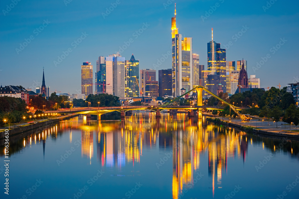 Frankfurt after sunset