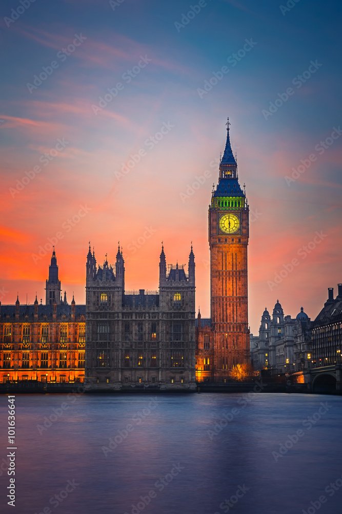 Big Ben and Houses of parliament, London