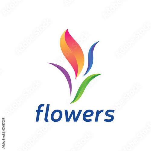 Flower Leaf Color Logo © nospacestock