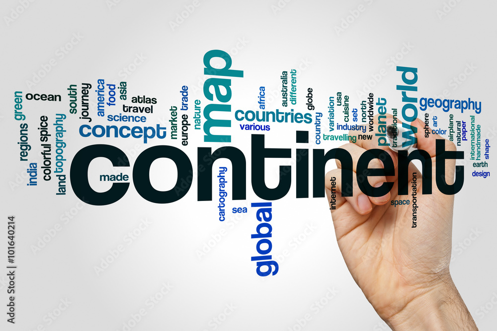 Continent word cloud concept Continent word cloud concept