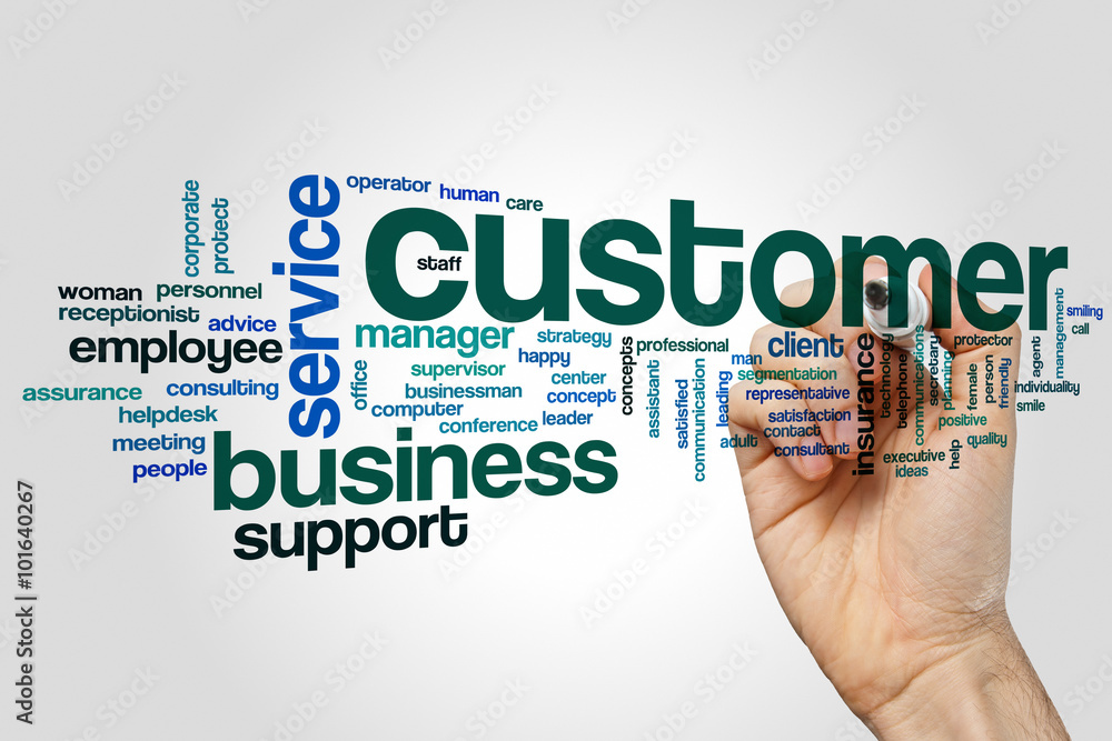 Customer word cloud concept Customer word cloud concept