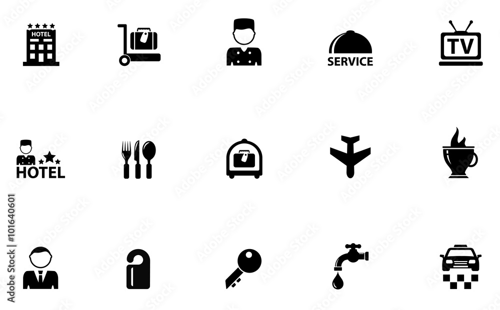 hotel concept icons