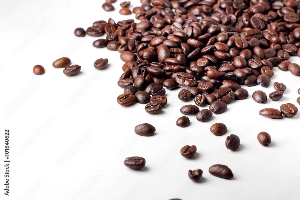 Coffee Beans on the white background Coffee Beans on the white background