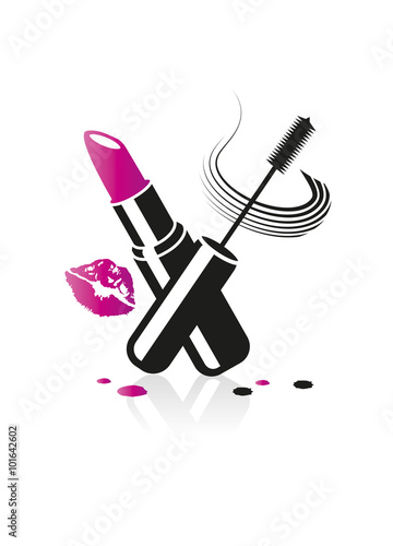 Lippenstift und Mascara