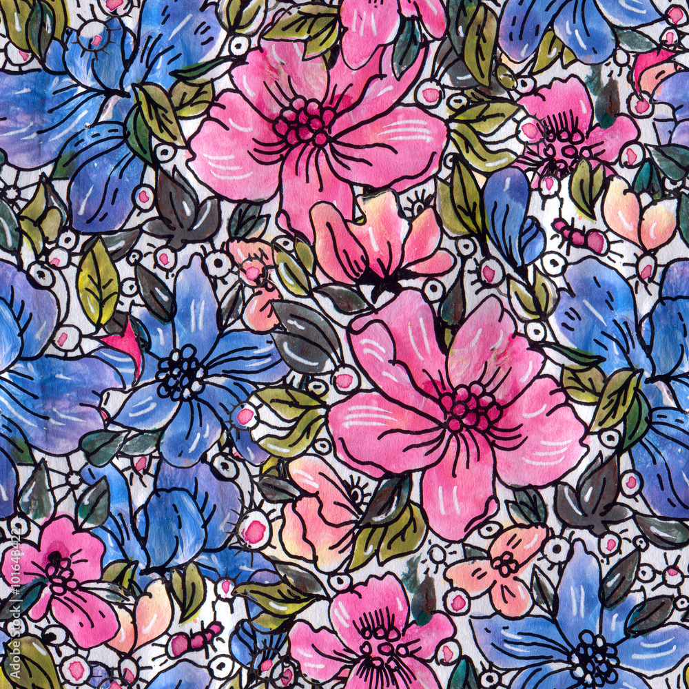 Watercolor flowers Watercolor flowers