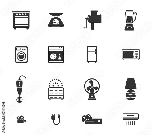 Home applicances simply icons