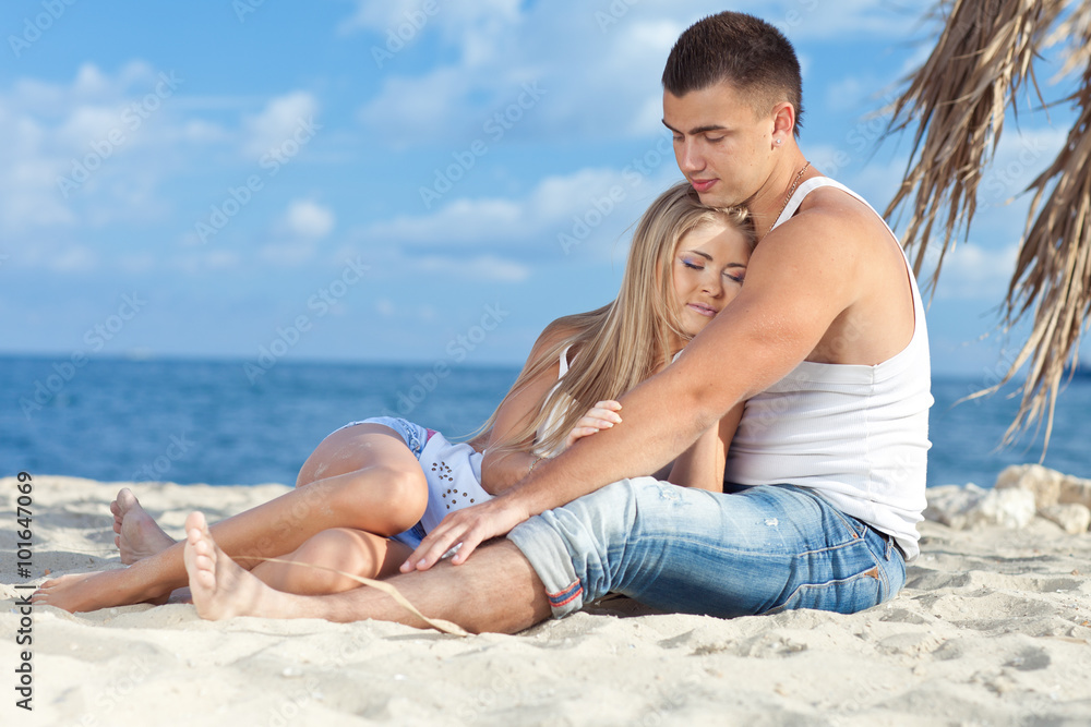 Fototapeta premium lovely people on the beach
