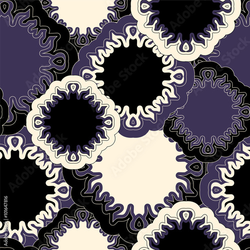 stock vector seamless doodle floral pattern. orient. boho