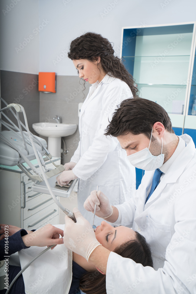 Fototapeta premium dentist and patient