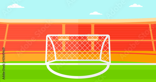 Background of soccer stadium.