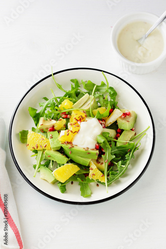 salad with orange and avocado