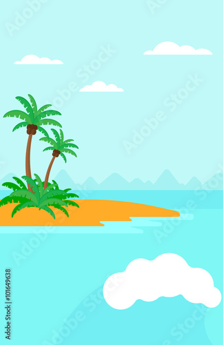 Fototapeta Naklejka Na Ścianę i Meble -  Background of small tropical island.