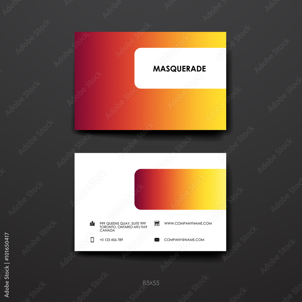 Set of Design Business Card Template in Mardi Gras style