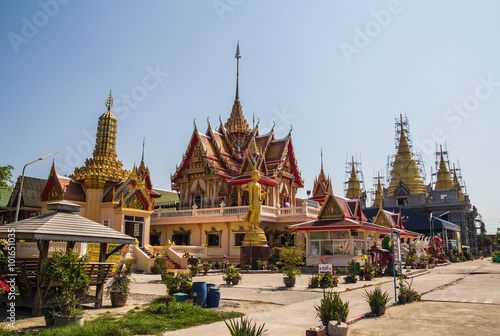 bangkok in the temple thailand abstract cross colors roof wat palaces asia sky and colors photo