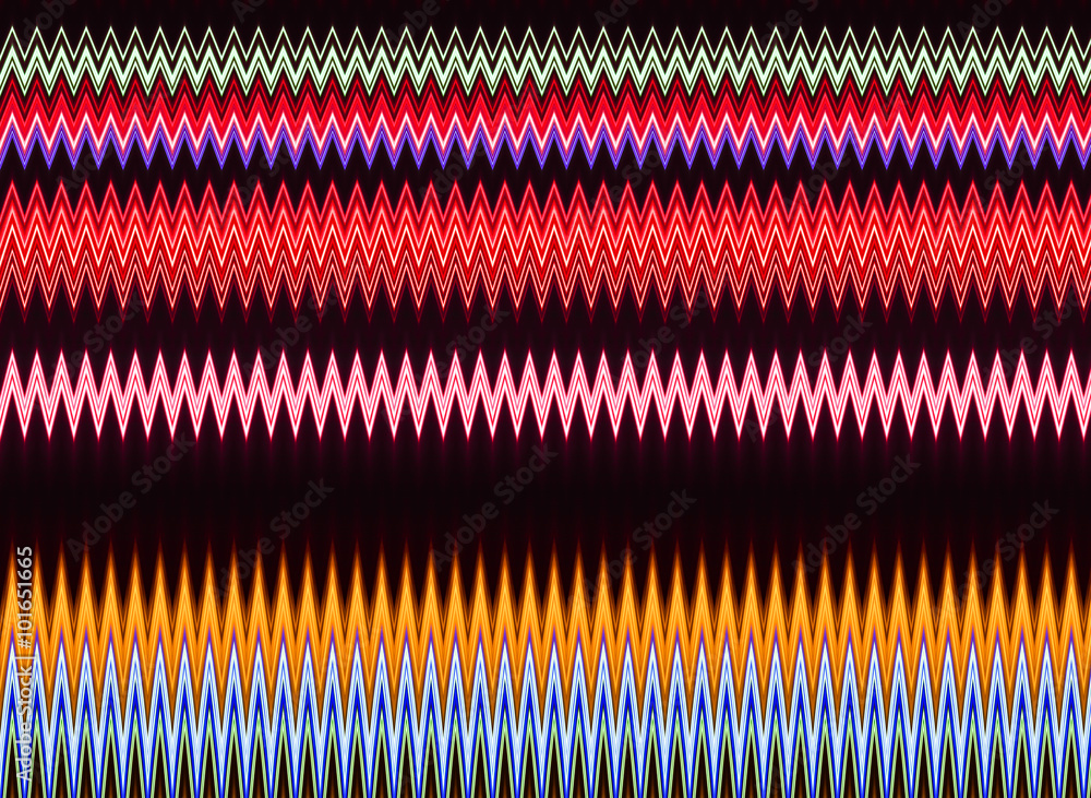 Modern art. Long exposure neon lights texture. Zig zag pattern. Modern art. Long exposure neon lights texture. Zig zag pattern.