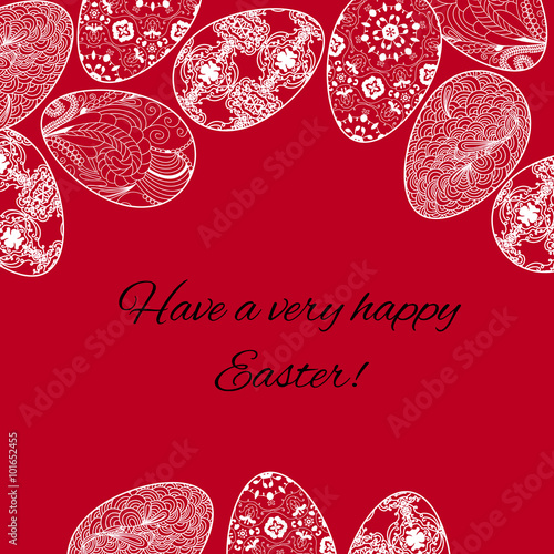 Easter card with a eggs