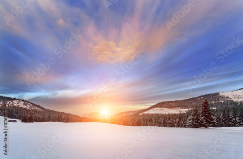 Sunset in the High Tatras, Polish.