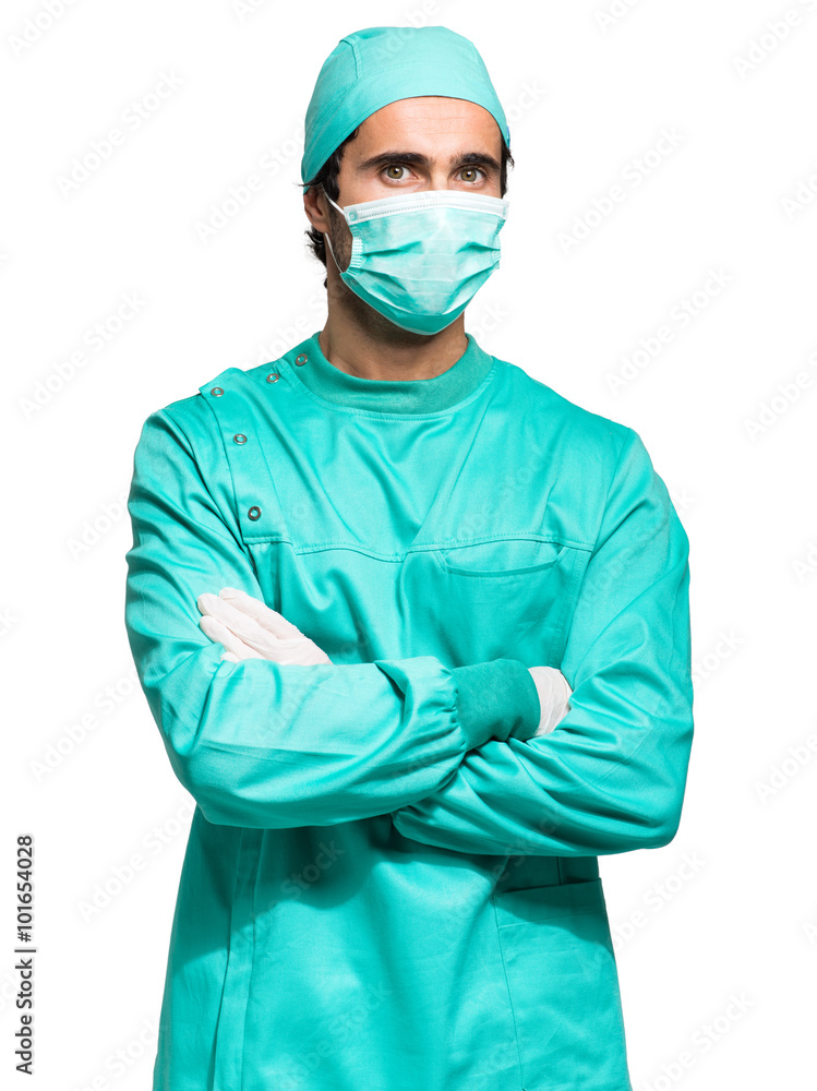Surgeon isolated on white Surgeon isolated on white