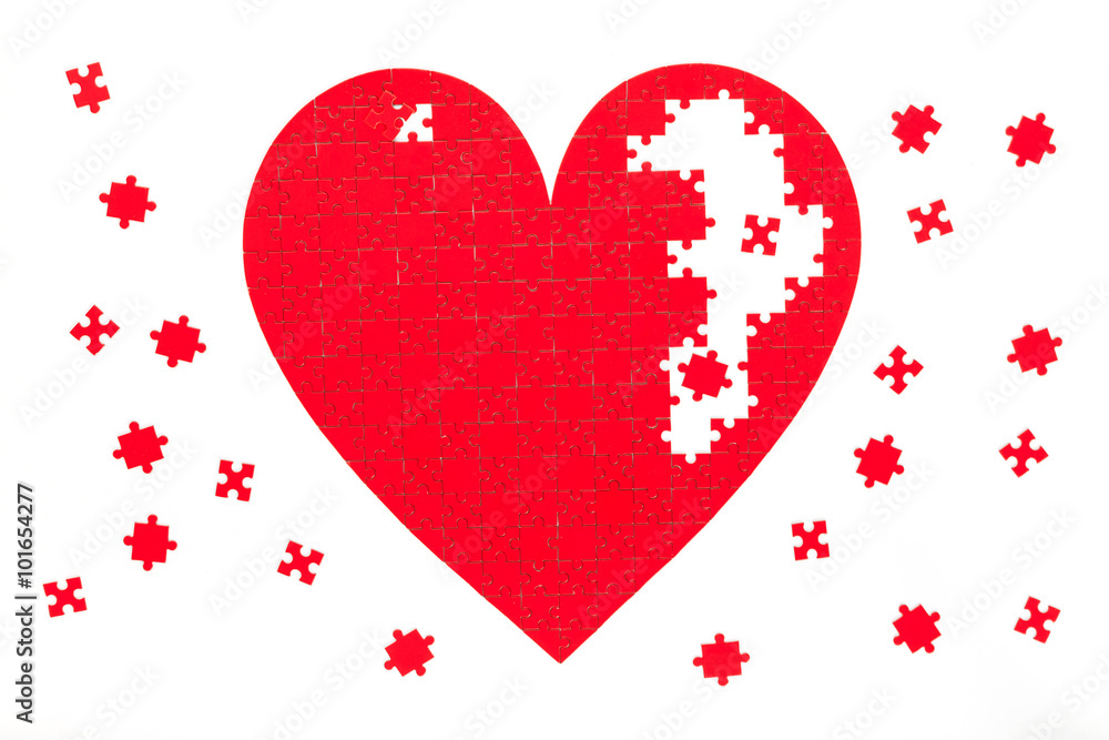 Love puzzle, Valentine's Day backdrop. Love puzzle, Valentine's Day backdrop.