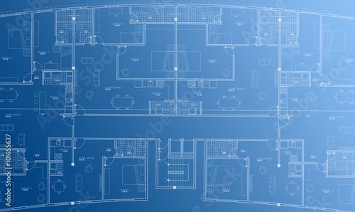 Clean Architecture Floor plan background blueprint style abstract