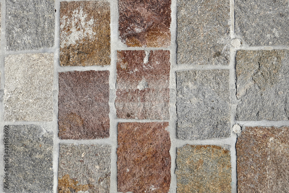 Fototapeta premium Closeup image of colored cobblestones