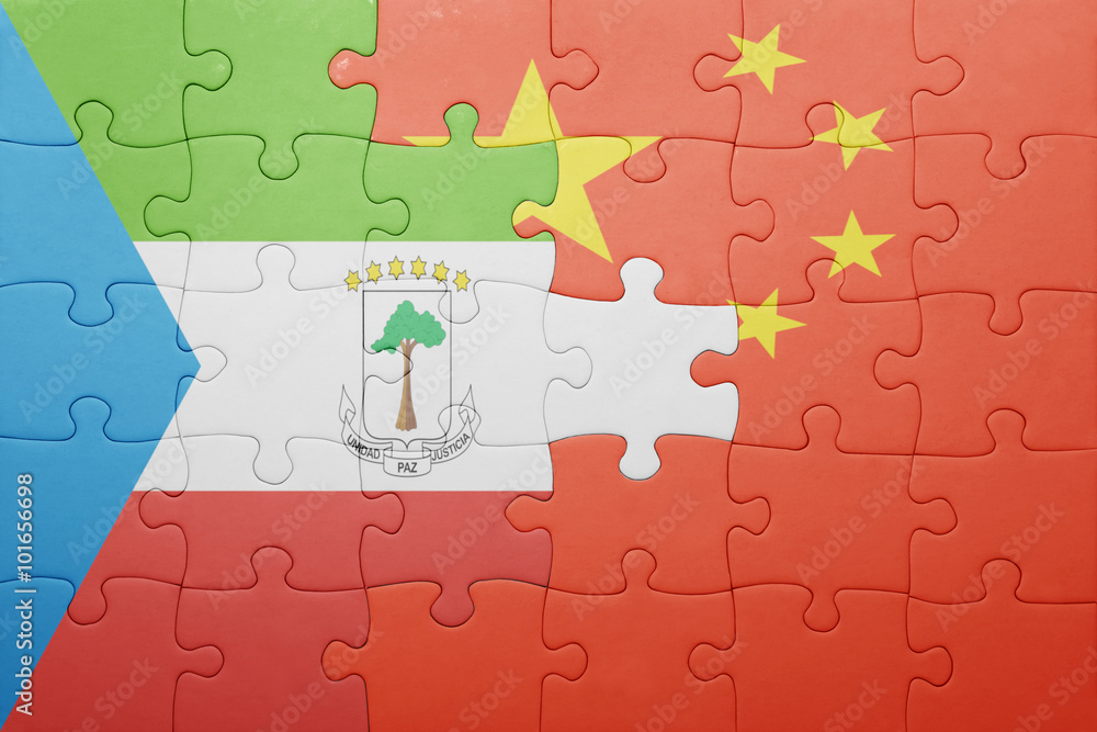puzzle with the national flag of china and equatorial guinea puzzle with the national flag of china and equatorial guinea