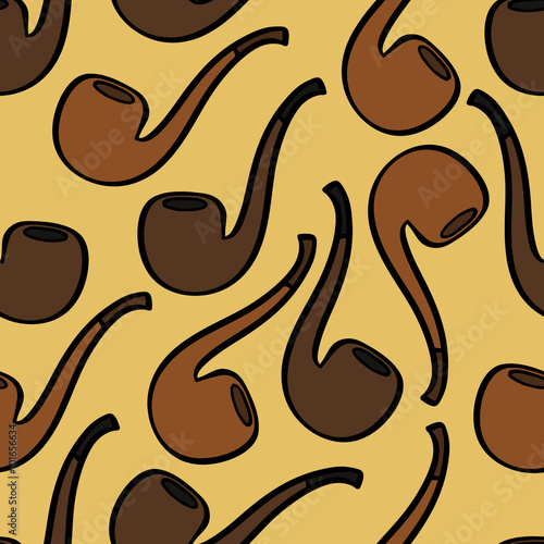 Seamless background with tabacco pipes