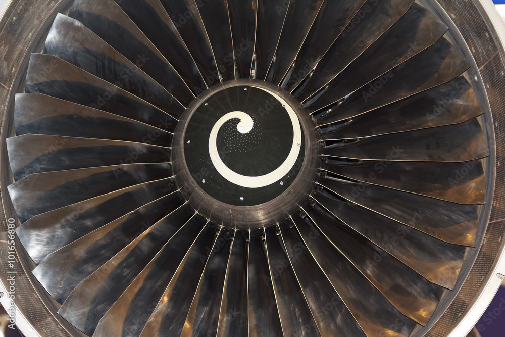 Turbine blades of aircraft jet engine. Aviation Turbine blades of aircraft jet engine. Aviation