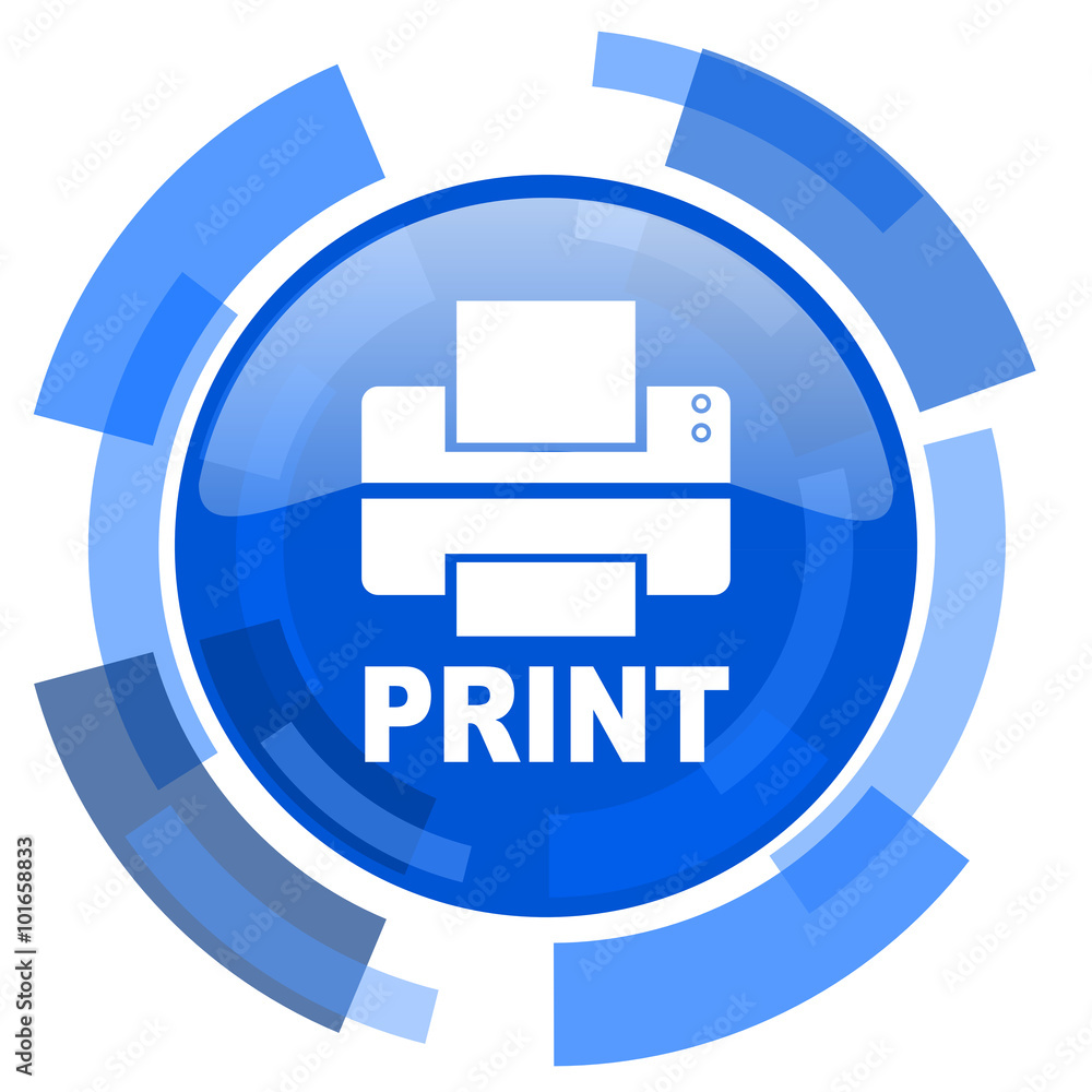 printer blue glossy circle modern web icon printer blue glossy circle modern web icon