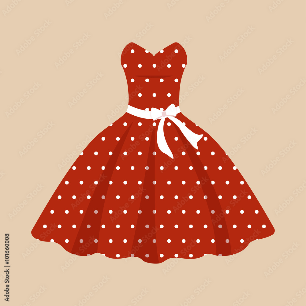 Fotografie retro red dress