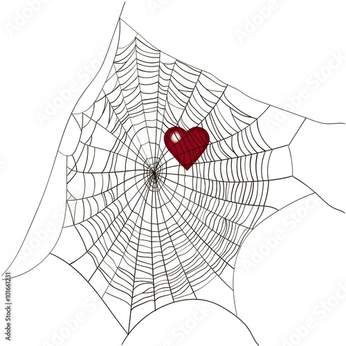 heart, caught in the net