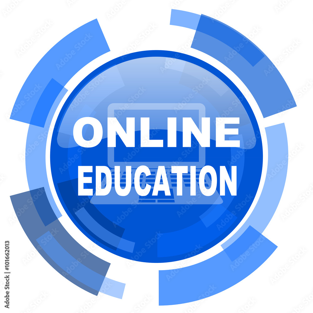 online education blue glossy circle modern web icon online education blue glossy circle modern web icon