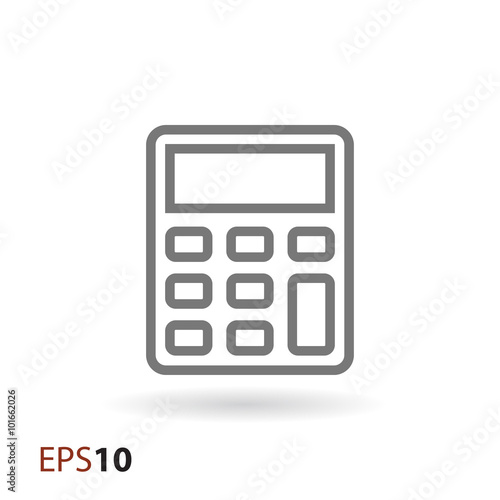 Calculator icon for web and mobile