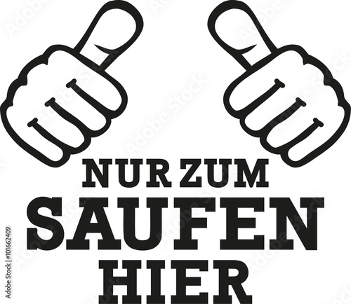 Bachelor party - just here for drinking with two thumbs