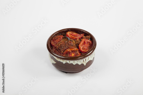 Casserole Moussaka oriental With tomato slices