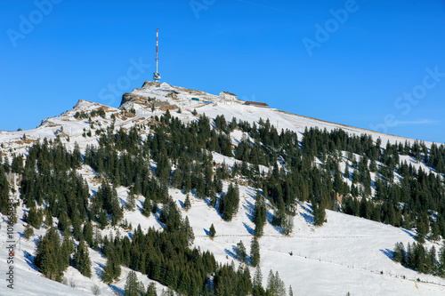 Top of Mount Rigi in winter