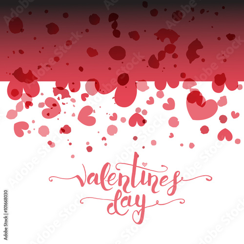 Fototapeta Naklejka Na Ścianę i Meble -  Hand sketched Valentine's Day text as Valentine's Day logotype,