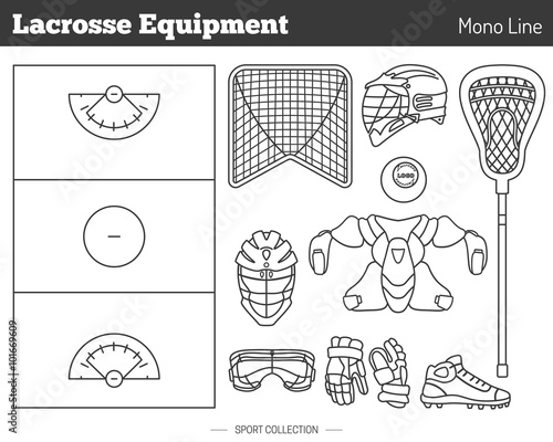 Vector lacrosse game design elements